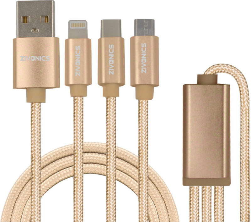 zivonics ZIV 39 1 m USB Type C Cable(Compatible with Mobile phone, Computer ,USB hub, Power bank, Peach, Sync and Charge Cable)