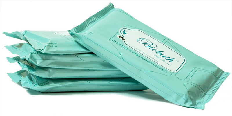 biobath With Aloe Vera Wet Wipes Pack of 5 (32 x 32cm)(Pack of 50)