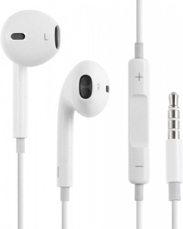 techobucks All Wired Headset with Mic AE04 (White, In the Ear) Wired Headset with Mic(White, In the Ear)