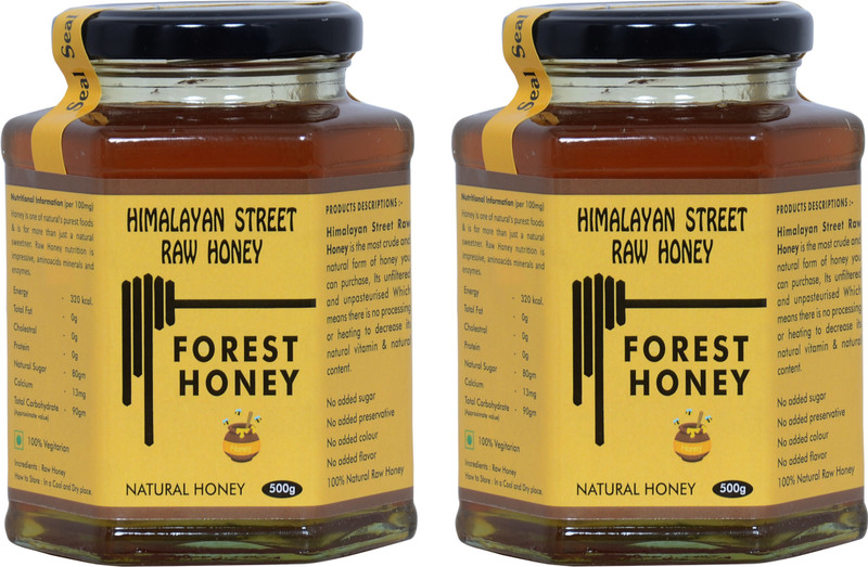 himalayan street raw honey RAW WILD FOREST HONEY 500 G x 2 PACK(1 kg, Pack of 2)