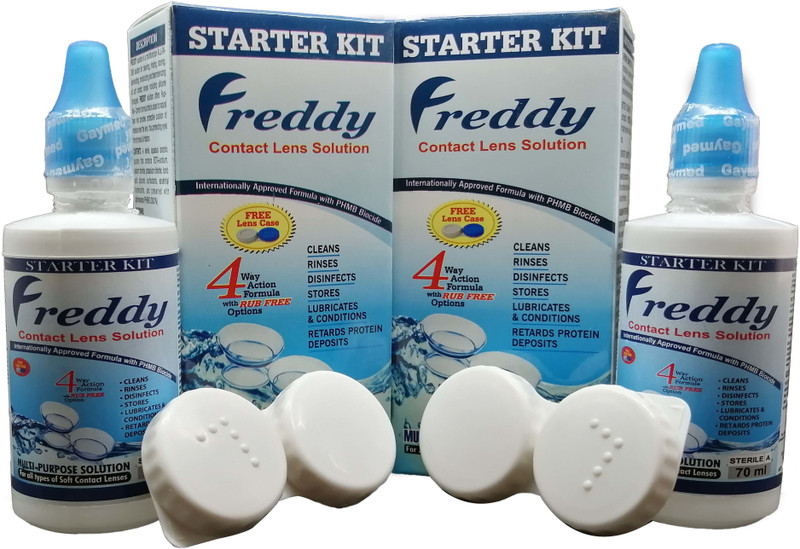 Freddy Lens Solution 70ml twin Pack Multipurpose Contact lens solution(140 ml) Freddy Lens Solution 70ml twin Pack Multipurpose Contact lens solution(140 ml)