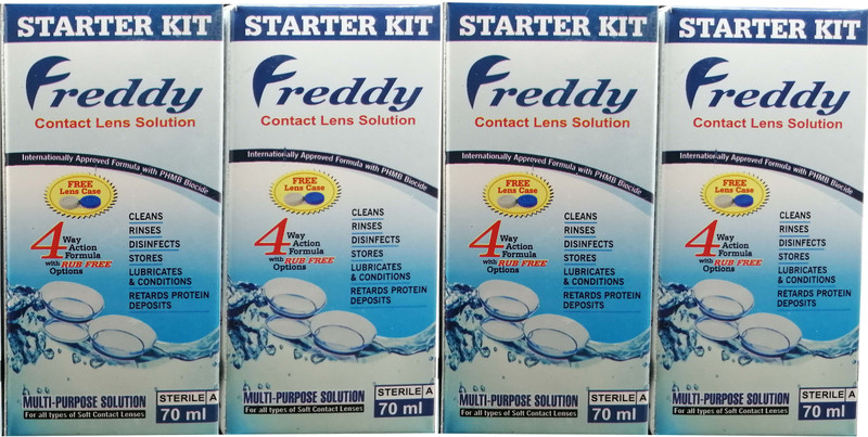 Freddy Lens Solution 70ml Tetra Pack Multipurpose Contact lens solution(280 ml) Freddy Lens Solution 70ml Tetra Pack Multipurpose Contact lens solution(280 ml)