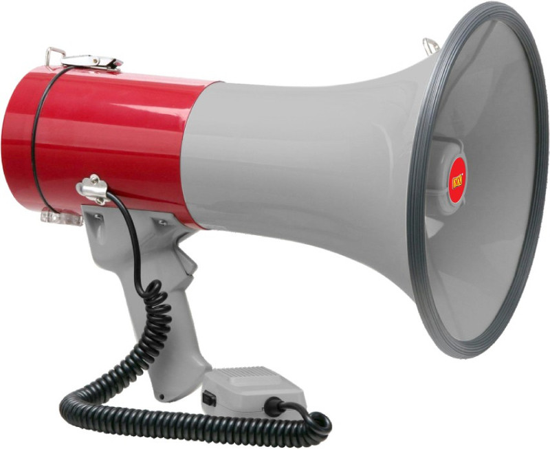 MX Handheld Battery Operated Megaphone with Microphone, Siren, Handheld Megaphone AM 21SD+ Indoor, Outdoor PA System(120 W)