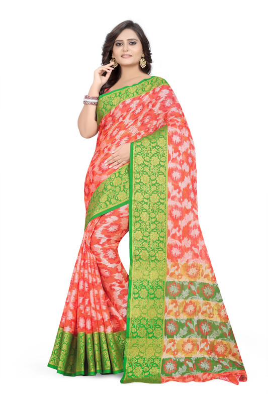 janvifashionflower Self Design Fashion Jacquard Saree(Pink)