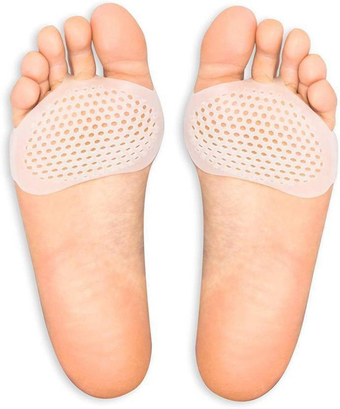 jeni front Soft Silicon Gel Half Toe Sleeve Forefoot Pads For Pain Relief Foot Support(Orange)