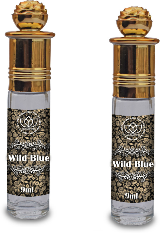 ASHTAAROMAS Set of 2 Wild Blue Attar, Alcohol Free for Unisex Perfumes (9 ml Each) Floral Attar(Floral)