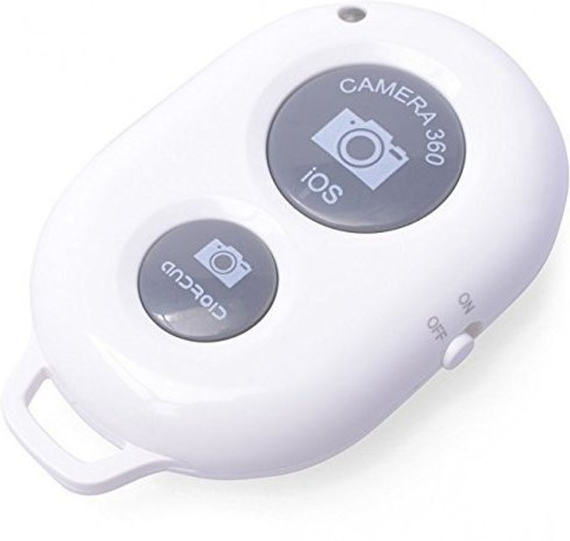 Zaptin Smart Wireless BluetoothPortable Remote Control Camera Remote Control(White)