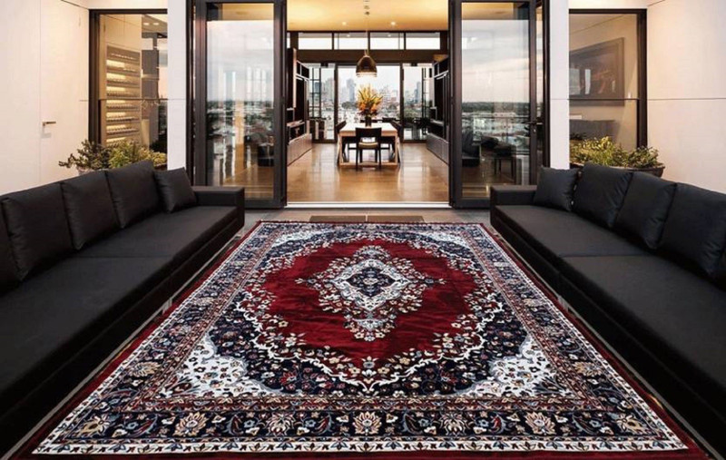 home the best Multicolor Polyester Carpet(210 cm  X 270 cm)