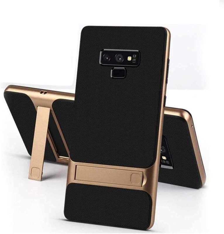 Mobikcity Back Cover for Samsung Galaxy Note 9 Armor Silicone Bracket Dual Hybrid KickStand Case(Gold, Shock Proof)
