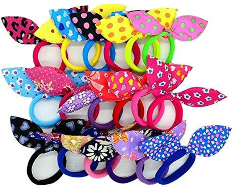 styling fashion hair tiy band for girls and women(pack of 12) Hair Claw(Black, Multicolor)