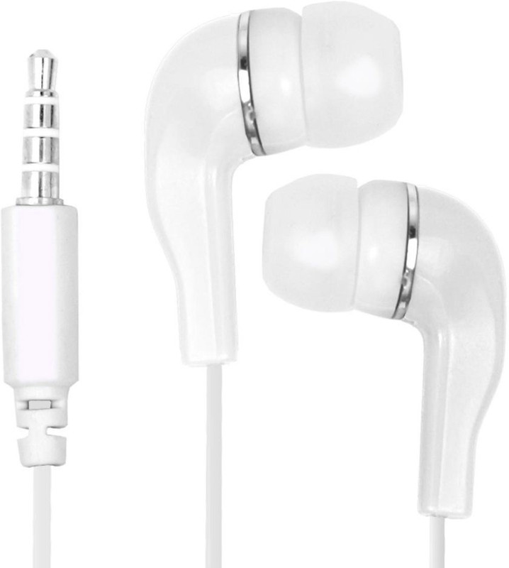 Electrokart generics Wired Headset with Mic(White, In the Ear)