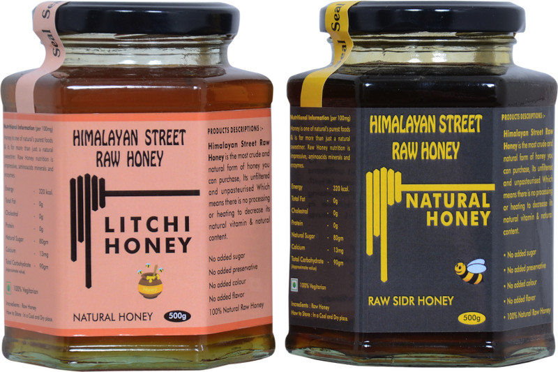 himalayan street raw honey RAW LITCHI & SIDR BERRY HONEY 500 G X 2 PACK(1 kg)