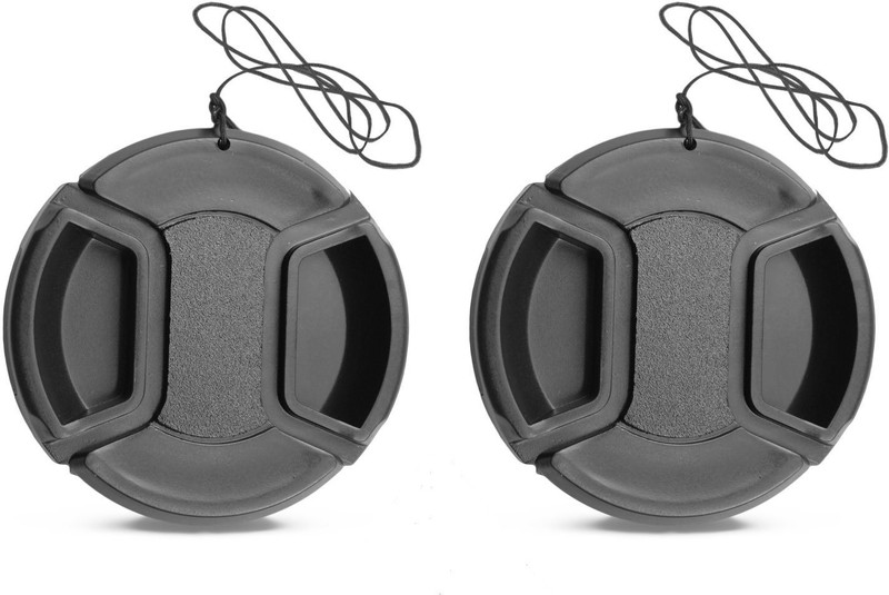 BOOSTY Center Pinch Lens Cap Cover 55mm Lens Cap(Black, 55 mm)