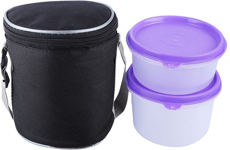 granify Lunch Box Black Bag Small , Purple Color 2 Containers Lunch Box(750 ml)