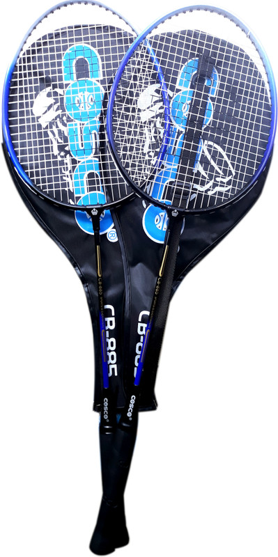 COSCO Basket Feather Weight / High Tension Premium Blue Strung Badminton Racquet(Pack of: 2, 250 g)