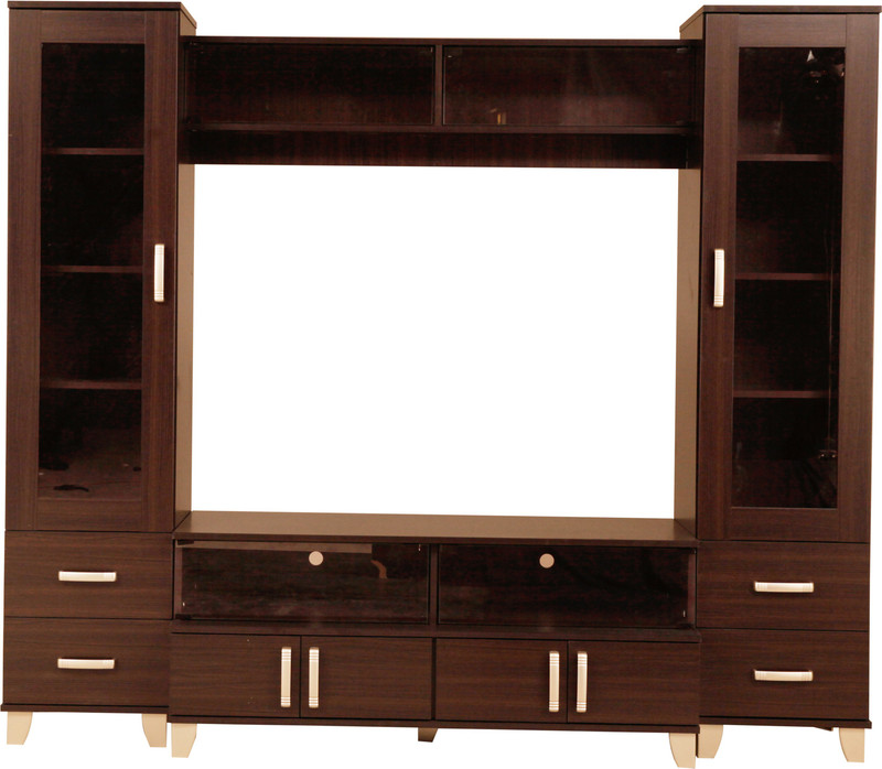wudrule WSF10001 Engineered Wood TV Entertainment Unit(Finish Color - Walnut)
