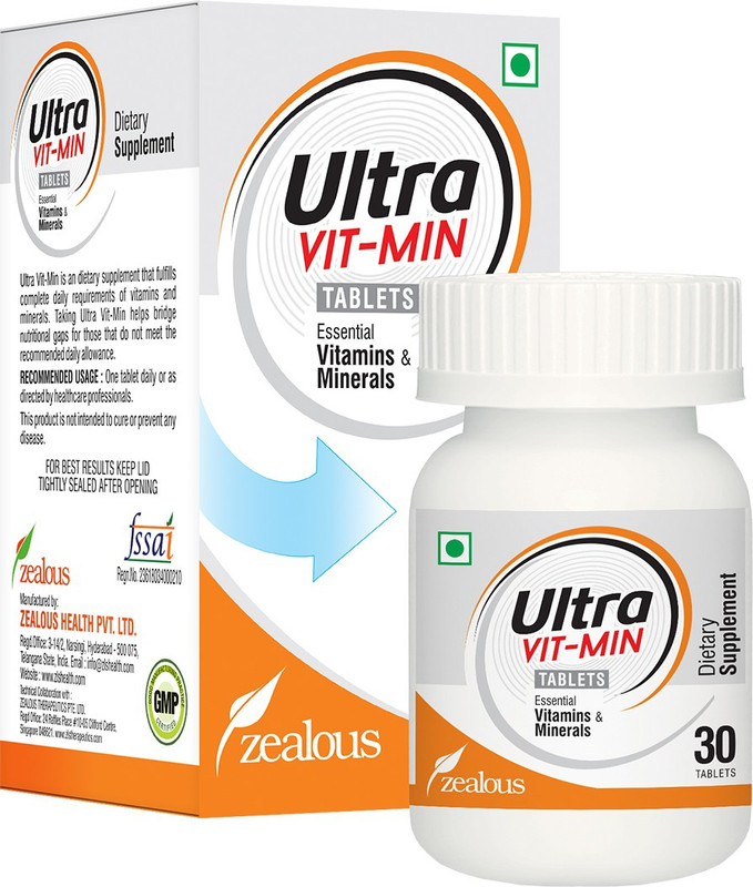 zealous health ULTRA VIT-MIN, 30 tablets(30 Tablets)