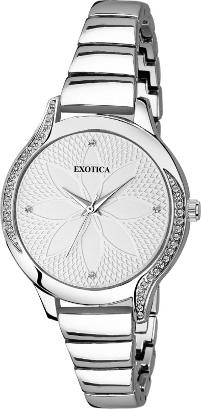 Exotica Fashion EFSPL-9000-PNP-White Analog Watch - For Girls