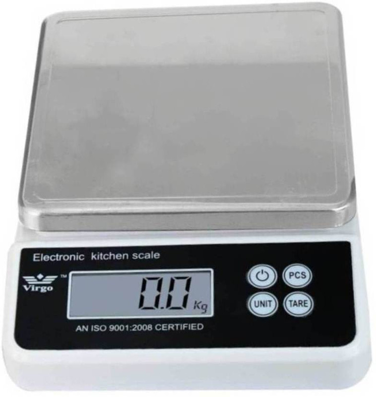 Yozika Digital Kitchen Weight Machine 10 Kg Multipurpose With Steel Platform Weighing Scale(Silver)