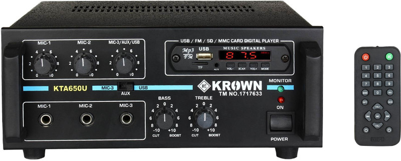 Krown KTA 650USB with Digital Media Player 65 W AV Power Amplifier(Black)