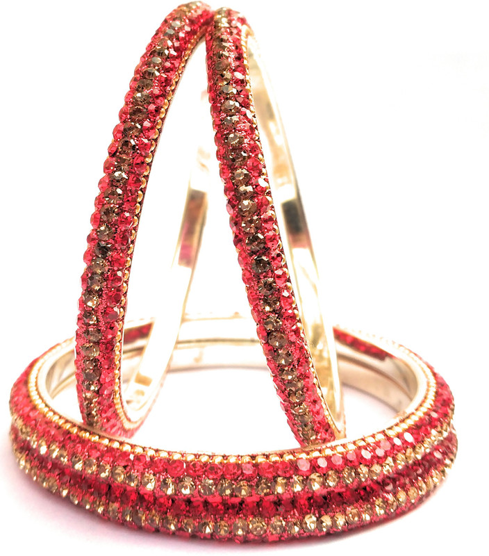 rtm Brass Gold-plated Bangle Set(Pack of 4)