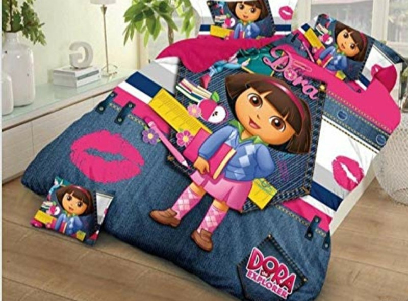 nimbus collections 230 TC Cotton Double Cartoon Bedsheet(Pack of 1, Pink)