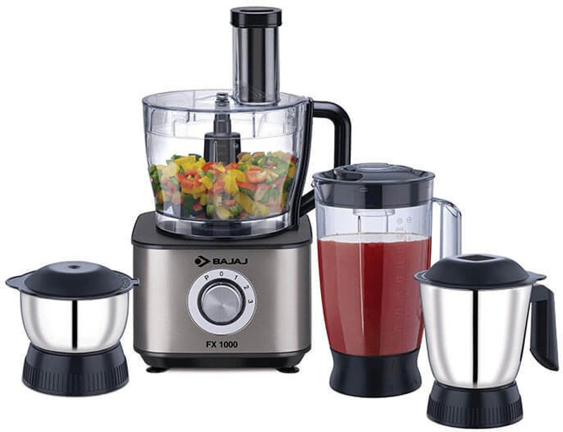 Bajaj FX-1000, 1000-Watt 1000 W Food Processor(Silver)