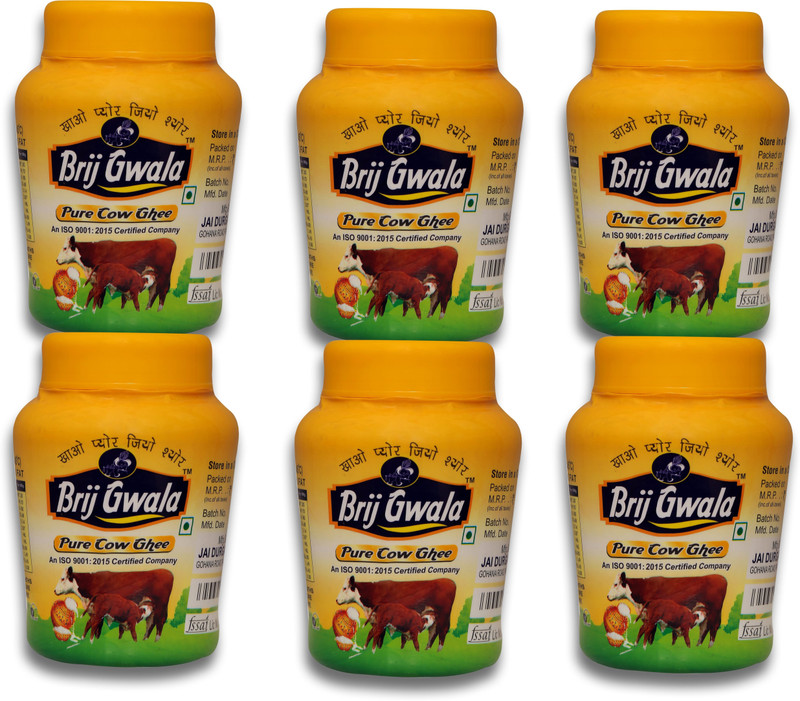 brij gwala pure cow ghee 200 ml pack of -6 1.2 L Plastic Bottle(Pack of 6)