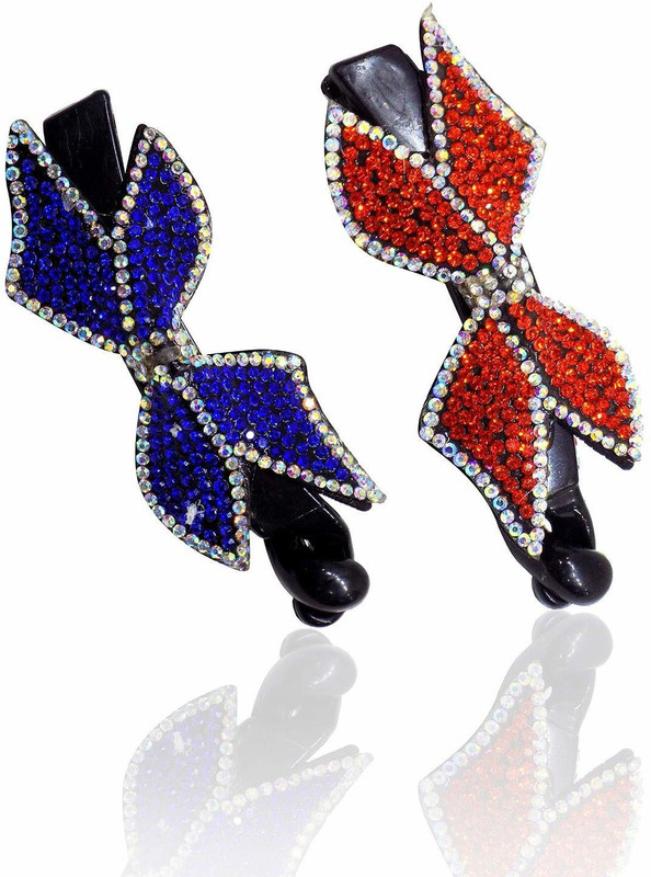 pelo Banana Hair Clip For Thin Hair For Women And Girls Hair Accessories Hair Clip(Blue, Red)