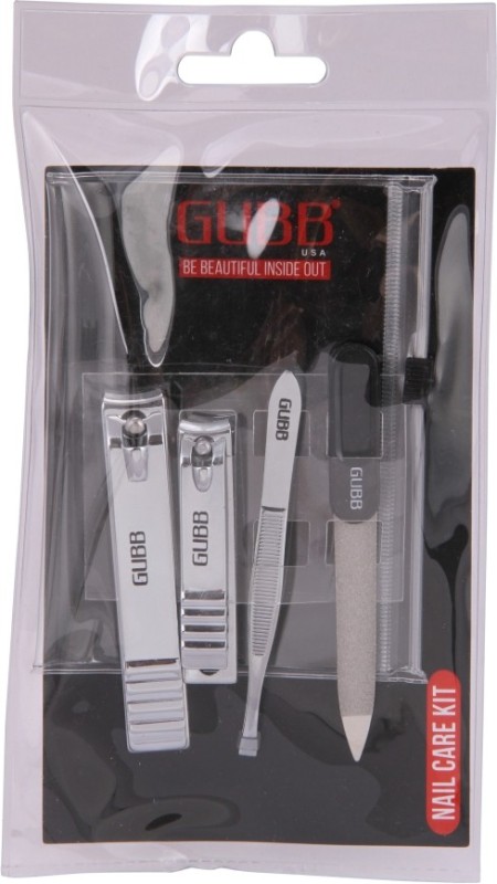 GUBB USA Nail Care Kit For Manicure Pedicure Kit- Nail Filer, Nail Cutter Set, Tweezer(4 ml, Set of 4)