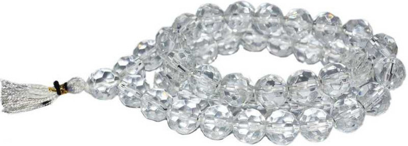 mormukut Real Sphatik Mala (7mm) Stone Necklace