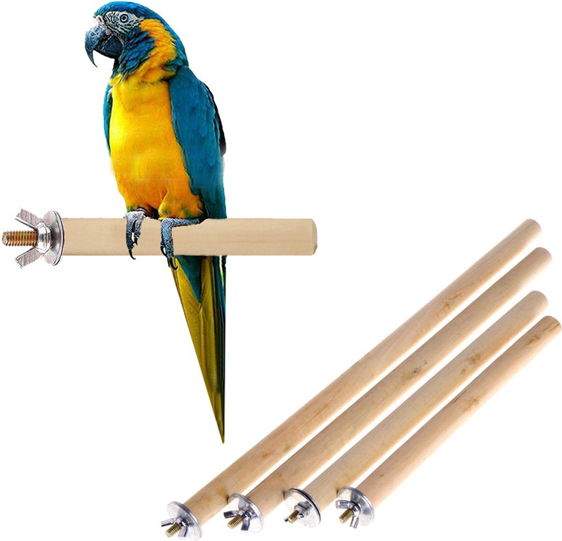 Sage Square Natural Habitat Wooden Sand Perch/Stand/Toy for Birds (Light Weight)(Size - 10") Wooden Training Aid For Bird