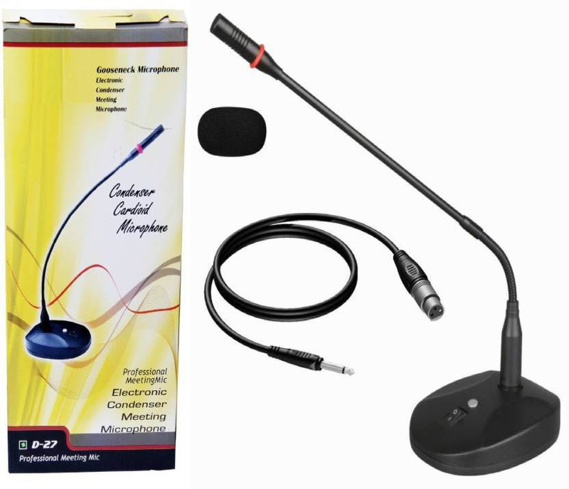 Divinext Flexible Gooseneck Table Top Conference Microphone with inbuilt Attention Bell Chime D-27 Gooseneck Microphone Flexible Standing Conference PA System D-27 Indoor, Outdoor PA System(0 W)