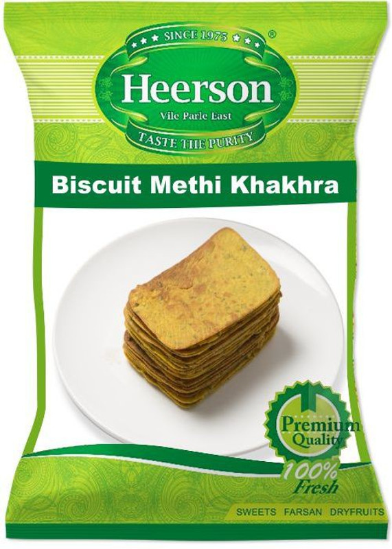 heerson Biscuit Methi Khakhra (200g X 2 Packs)(Pack of 2, 2 x 100, 200 g)
