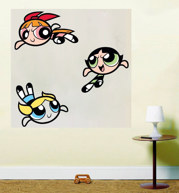 indra graphics Large The Powerpuff Girls wall sticker Sticker(Pack of 1)