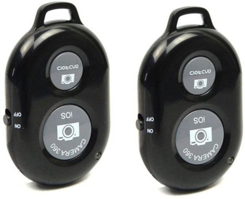 Pitambara Self Timer Selfie Stick Bluetooth Remote Control Pack OF 2 Camera Remote Control(Black)