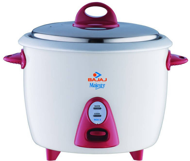 Bajaj Majesty New RCX3 Electric Rice Cooker(1.5 L, WHTE/LAVENDER)