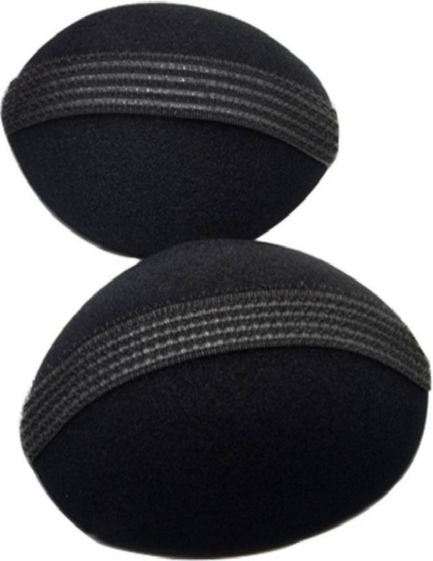 pvc Tweak Puff Bumpits - Set of 2 Hair Clip (Black) Hair Accessory Set(Black)