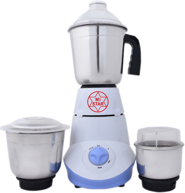 mi star mixer grinder juicer MOJO 182 550 550 Mixer Grinder(Multicolor, 3 Jars)