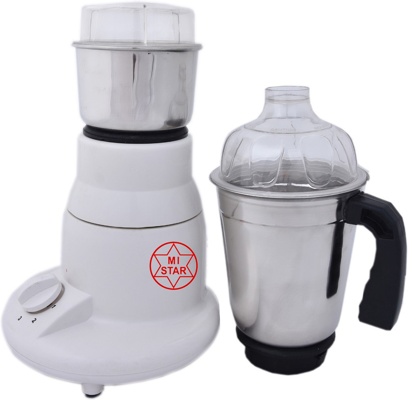 mi star mixer grinder juicer MG18-200 550 Mixer Grinder(White, 2 Jars)
