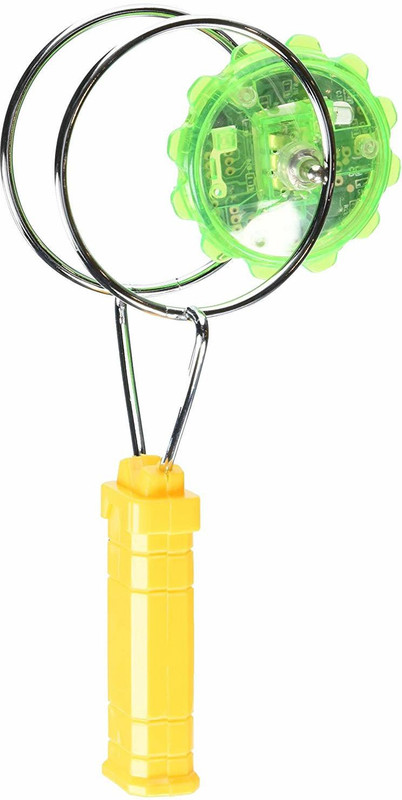 quinergys ™ Magnetic Flashing Colorful Yoyo Gyro Wheel Toy Fun(Green)