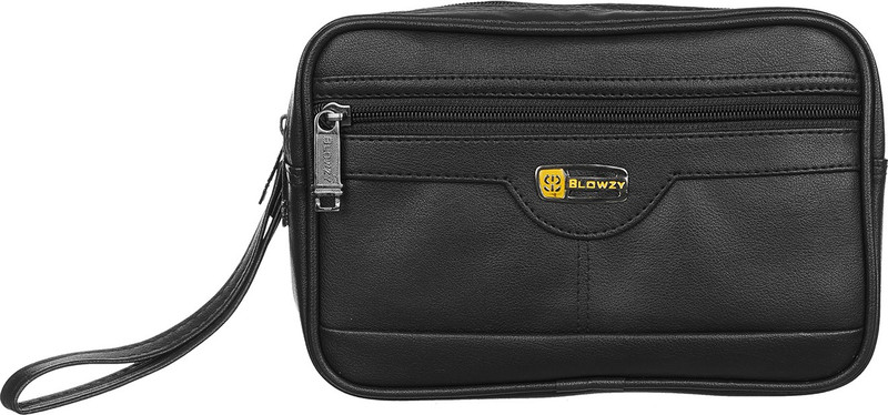 Blowzy Travel Pouch Artificial Leather Waterproof Multipurpose Bag(Black, 1)