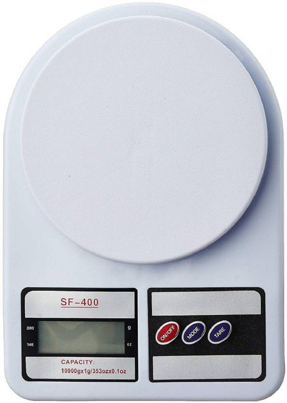 JJ COLLECTION Electronic Digital Kitchen Weighing Weighing Scale(White)