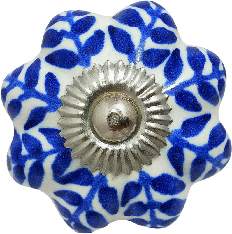 uv creation Ceramic Cabinet/Draw Pull(Blue Pack of 6)