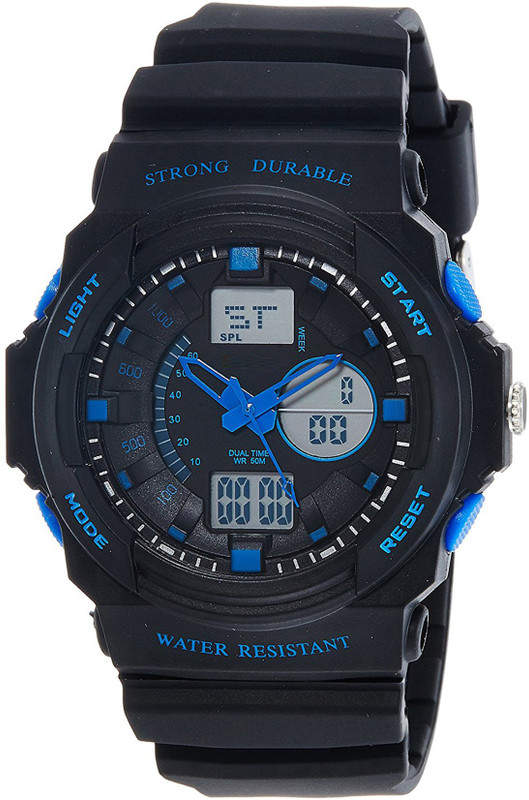 indian seller -0955_BLUE SPORT WATCH sport look Analog-Digital Watch  - For Boys