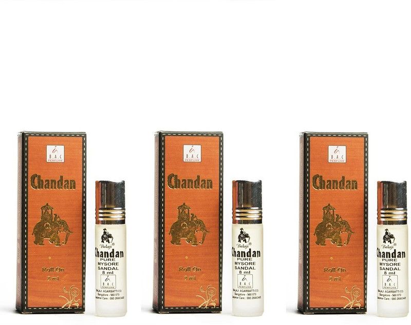 Balaji CHANDAN 8ML (PACK OF 3) ATTAR Floral Attar(Sandalwood)