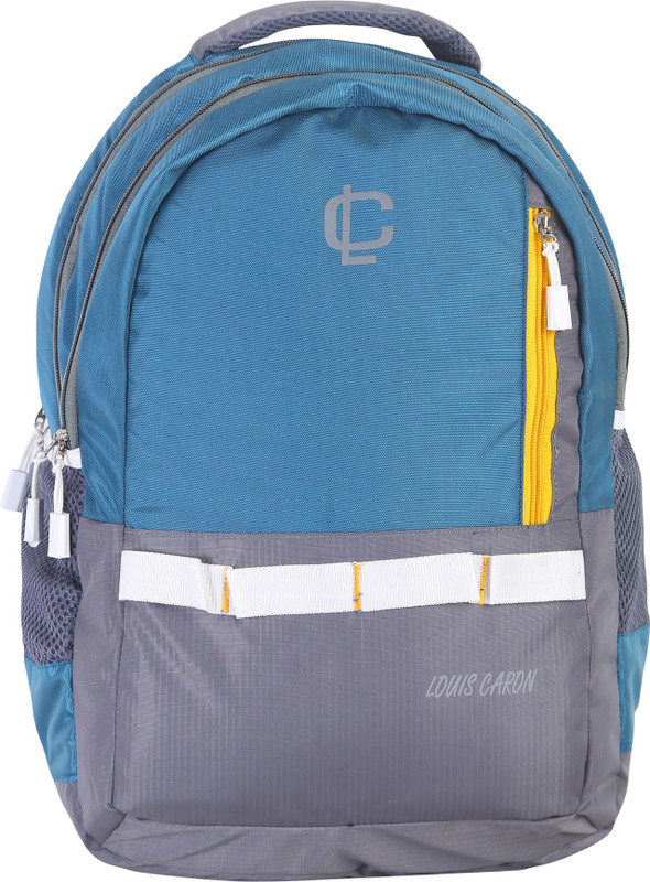 louis caron Unisex laptop backpack 30 L Backpack(Blue, Grey)