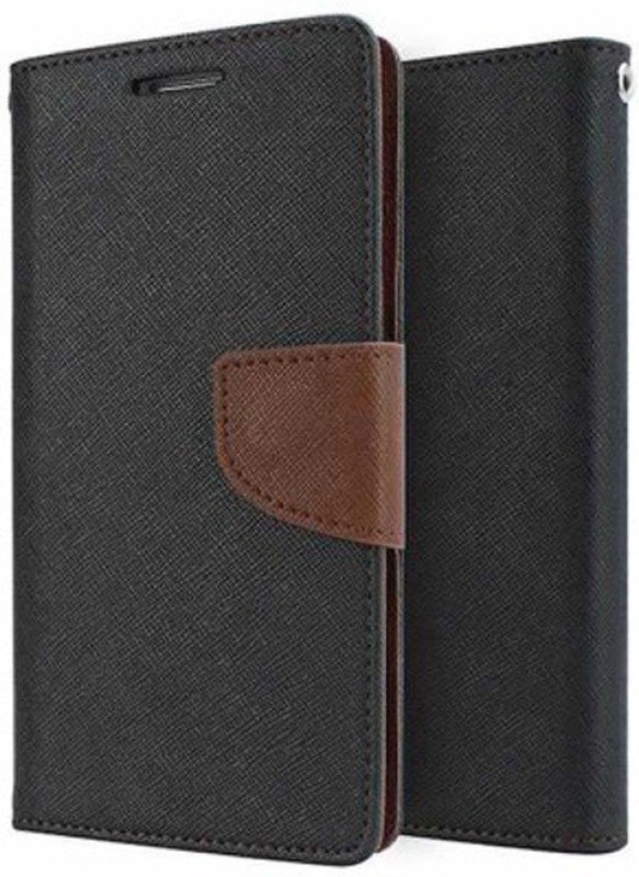 burgeoned Flip Cover for Mi Redmi Note 6 Pro(Black,Brown)