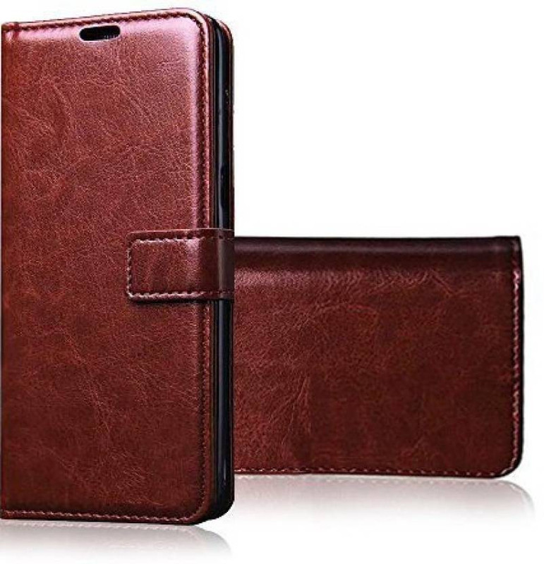 burgeoned Flip Cover for Mi Redmi Note 6 Pro(Cherry,Brown)