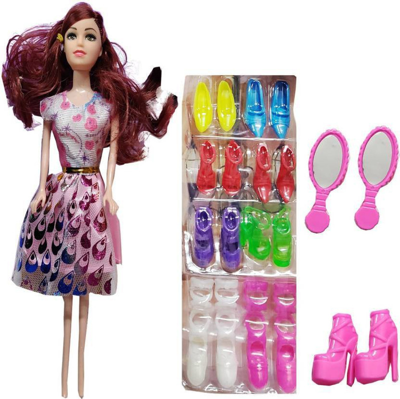 retrowear Girl Doll with Accessories Toy Set for Girl(Multicolor)